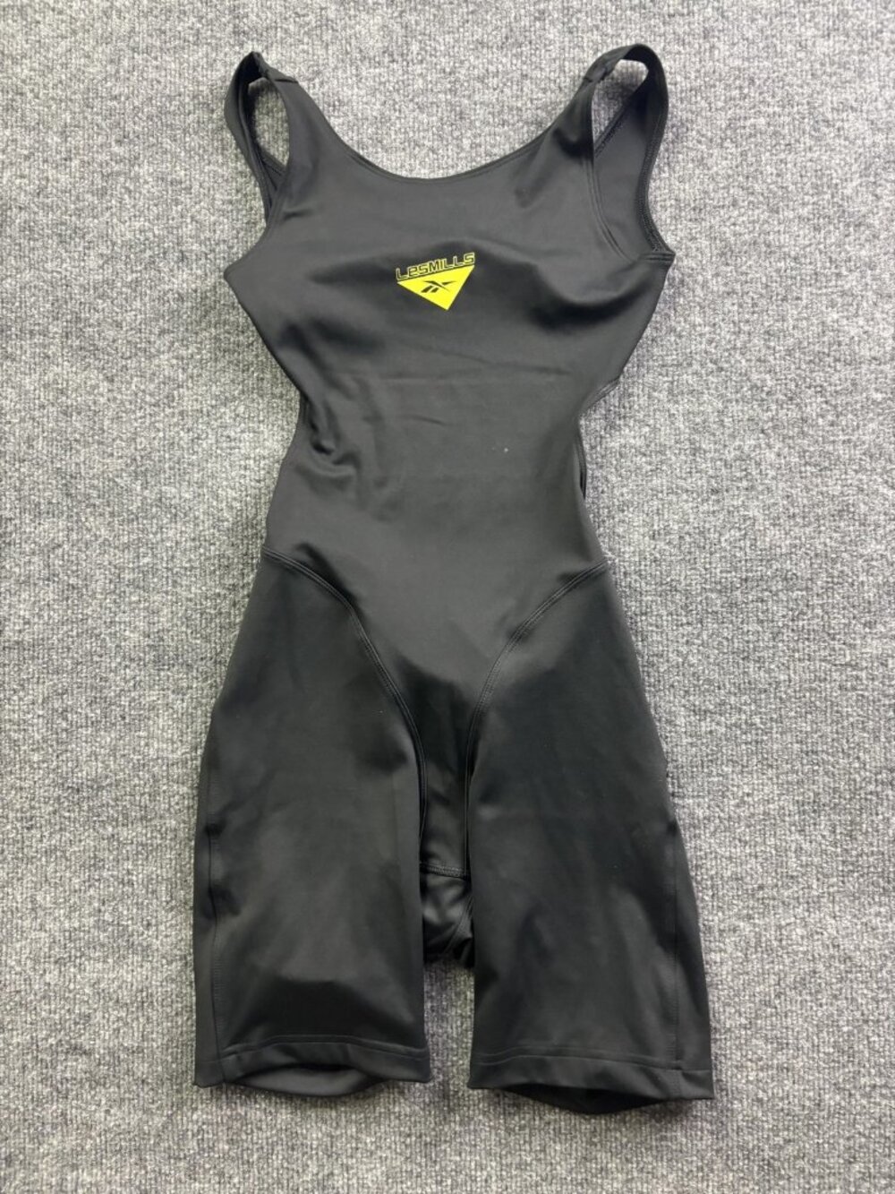 Reebok LM Bodysuit Womens XS Black Les Mills Speedwick Shorts Unitard One Piece